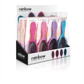 Rainbow brush set (12 stk + holder)