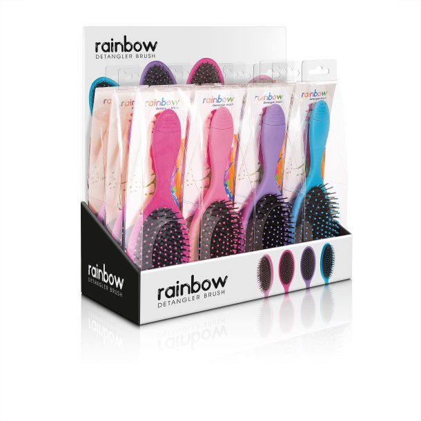 Rainbow brush set (12 stk + holder)