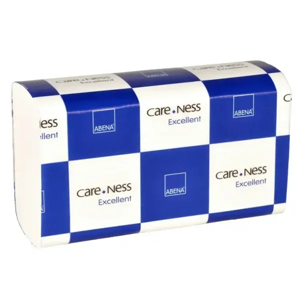 H�ndkl�deark, ABENA Care-Ness Excellent, 2-lags, Z-fold, 24x20,6cm, 8 cm, hvid, nyfiber  1 stk