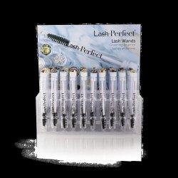 Acrylic Stand with 50 Lash Wands (10 of each style) klar akryl