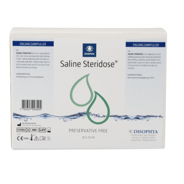 Skyllevske, 10 ml, NaCl 0,9%, isotonisk, steril