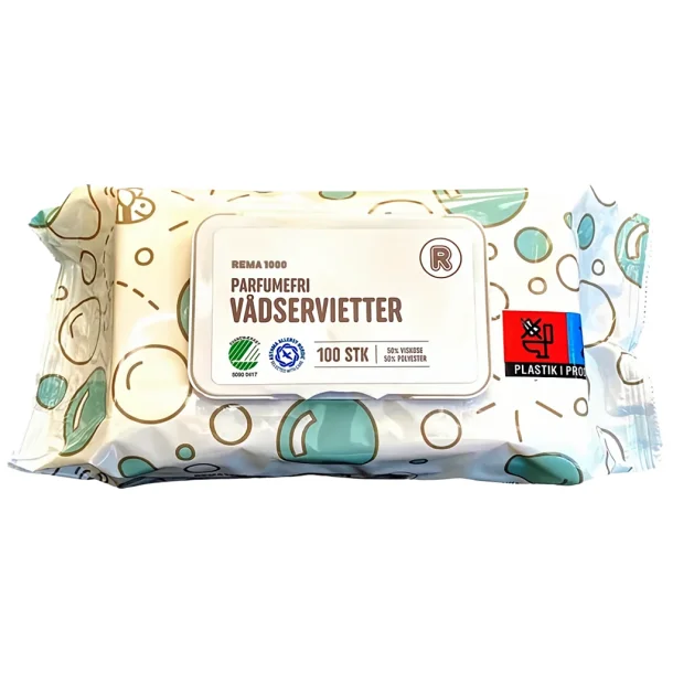 V�dservietter  Uden Farve &amp; Parfume 1x100 ark