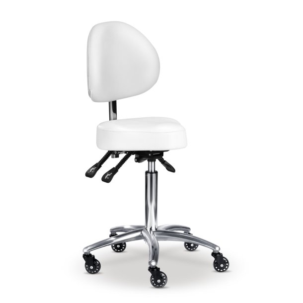 White bike seat stool