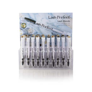 Acrylic Stand with 50 Lash Wands (10 of each style) klar akryl