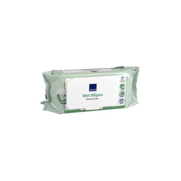 V�dserviet, ABENA, Z-fold, 18x20cm, hvid, Renrumsproduceret, 100stk, uden farve og parfume, med foliel�g, engangs