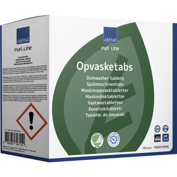 Opvasketabs, Puri-Line, all-in-one, vandopl�selig folie, 120stk