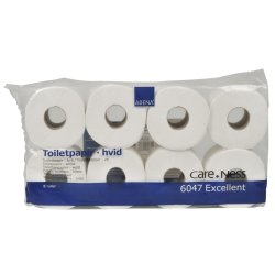 Toiletpapir 3-lags Excellent hvid (8 ruller)